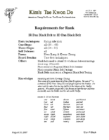1R Black Belt Rank Packet